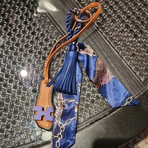 Chic Blue and Brown Key Holder